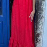 AQUA Red Maxi Sun Dress Photo 0