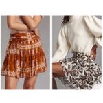 Anthropologie Lot Of 2 LET ME BE & GUAPA Boho Short Tiered Skirts Medium NWT Photo 2