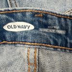Old Navy Blue High Rise Secret Slim Pockets Button Cuffed Denim Jeans Shorts 6 Photo 2