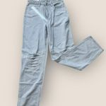 We Wore What | Mid Rise Distressed Straight Leg Jeans - Size 26 Photo 0