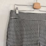 Talbots Bold Houndstooth Chatham Stretch Ankle Pant Black White Size 10 Photo 6