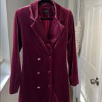 Yumi Kim  Velvet Suit Up Blazer Mini Dress in Burgundy Red XS Photo 3