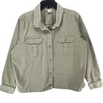 Duluth Trading Co Shacket Womens XXL Green Button Up Utility Jacket Gorpcore Size 2X Photo 0