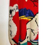 Vintage Australian Animals Wool Sweater Sz Lg Koala Kangaroo Red Warm Women’s Photo 2