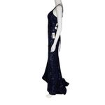 B Darlin  Juniors' Sequined Lace-Up Gown Navy Sz 7/8 NWT Photo 3