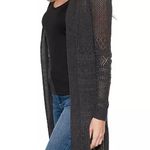 Belldini Black long sleeve Long Knit open front cardigan sweater Gray Size L Photo 1