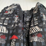 Modcloth Community Brunch Black Sleeveless Dog Print Shirtdress size small Photo 4