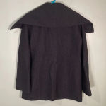 Hilary Radley  100% Wool Coat‎ Black Size 6 Oversized Collar Photo 2