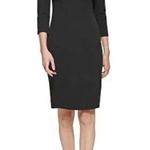Ann Taylor  Professional Formal Wear Sheath Dress 3/4 Sleeve Black Sz 0 Photo 0