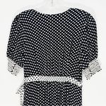 Anthropologie Maeve Breanna Polka Dot Wrap Midi Dress Black White Size 4 Photo 8