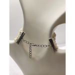 WOMEN'S FASHION Beige WEAVED LEAF CROCHETED LACE CHOKER NECKLACE B Photo 1