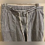 Natural Reflections Size Medium Linen Blend Striped Pants Photo 2