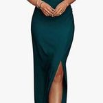 PRETTYGARDEN NEW 1 Shoulder Formal Ruched Bodycon Wedding Guest Slit Maxi Dress S Photo 0