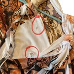 Chesley women's size medium maxi dress peach cream black tie back butterfly Photo 13