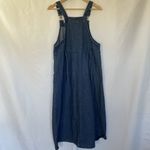 Talbots Vintage jean dress overalls pockets women's M maxi length sleeveless Photo 6