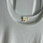 Paper + Tee White Ribbed Tank Top Photo 1