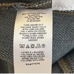 Ann Taylor Denim Jean Jacket Blue Dark Wash Accent Buttons Black Golden Trim L Photo 4