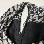 INC 100% Silk Ruffle Mini Skirt Black White Size 0 Fairy Romantic Y2K Flirty Photo 3