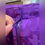 Vintage Anne Crimmins for Umi Collections Silk Floral Art To Wear Skirt Size 6 Purple Photo 3