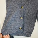 Quince  Baby Alpaca Wool Cropped Button Down Cardigan Charcoal Gray Sz Small Photo 7