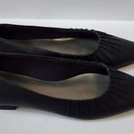 Worthington Keats black pleated faux leather ballet flats size 8 Photo 5