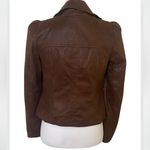 INC International Concepts Faux Suede Brown Ruffle Zip Up Jacket Petite PET XS/S Size undefined Photo 4