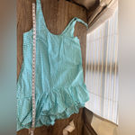 Amanda Uprichard Amanda‎ Uprichard teal gingham sleeveless dress size large Photo 6