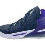 Nike Lebron 18 Lakers Black Purple Lace Up Mid Top Athletic Sneakers Shoes Sz 13 Photo 0