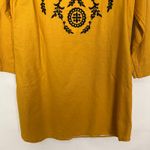 Chunlie by La Bree Embroidered Long Sleeve Mustard Tunic Dress Size 5 Yellow Photo 3