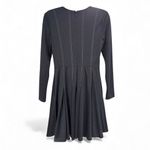 Hutch  Navy Blue with Gold Thread Detail Long Sleeve Dress- Size Small Photo 1