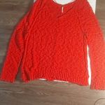 Free People Pink V- Neck Sweater S Cozy Casual Dopamine Boho Barbie Classic Photo 3