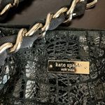 Kate Spade  Black Patent Leather Croc Pattern Shoulder Bag Satchel Tote EUC Photo 11
