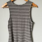 Marine layer Lexi Rib Daytime Midi Dress Gray and Black Stripes Size Medium Photo 4