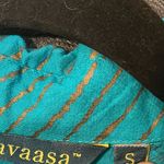 Avaasa Turquoise Button Front Midi Dress Size Small Blue Photo 7