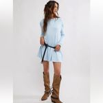 Free People  Time on My Side Mini Dress Blue Sz Small Photo 1