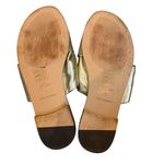 J.Crew Leather Menorca Padded Twist Knot Flat Sandals in Metallic Gold Photo 11