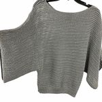 INC  International Concepts Gray Crochet Winged Sweater Size Petite Medium Photo 0