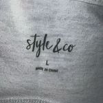 Style & Co  cute flare hem white tank with tropical design! Photo 6