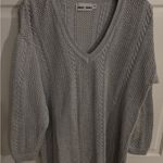Classic Gray Cable Knit V Photo 0