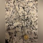 Alexis Bittar  Oval amber Lucite Pendant Necklace sterling silver pearls fall Photo 5