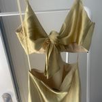 Fortunate One Gold Maxi Cut Out Dress Photo 3