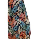 Vibrant Cocomo Tropical Leaf Beach Vacation Coastal Cruise Sheer Mesh Maxi Dress Photo 0