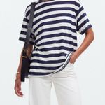 Madewell NWT Women's Linen-Blend Crewneck Oversized Tee Short Sleeve Sz S Casual Photo 0