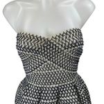 Wow Couture  Black White Sleeveless Strapless Mini Babydoll Fit & Flare Dress S Photo 2