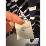 Lands' End  Women's Striped Long Sleeve Boat‎ Neck Top, Navy White, Casual Photo 4