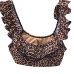 Cabana Del Sol NWT  Womens small Brown Black Leopard animal Print Bikini top Photo 1