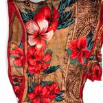 Oscar de la Renta VINTAGE  Scarf silk red and brown Photo 4