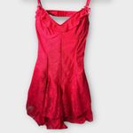 Red Lace Ruffle Mini Dress – Corset Backless Cami Dress (NWT, Size M) Size M Photo 10