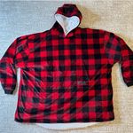 The Comfy Buffalo Plaid Oversized Wearable Throw Blanket Hoodie Photo 0