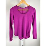 Lululemon  Purple Long Sleeve Top Thumb Holes Athletic Shirt Love Scoop? Hot Pink Photo 8